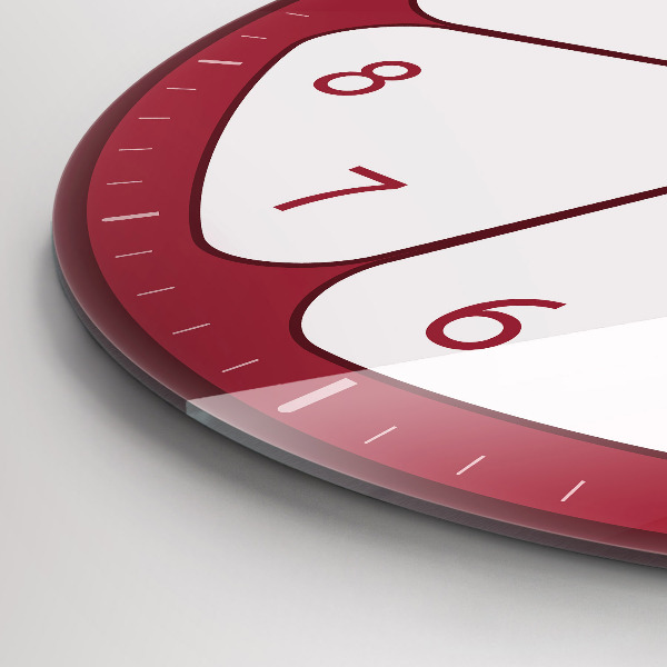 Kulaté skleněné hodiny Nakrájené ovoce