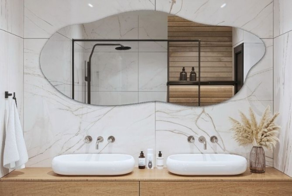 zrcadlo pro bílou koupelnu